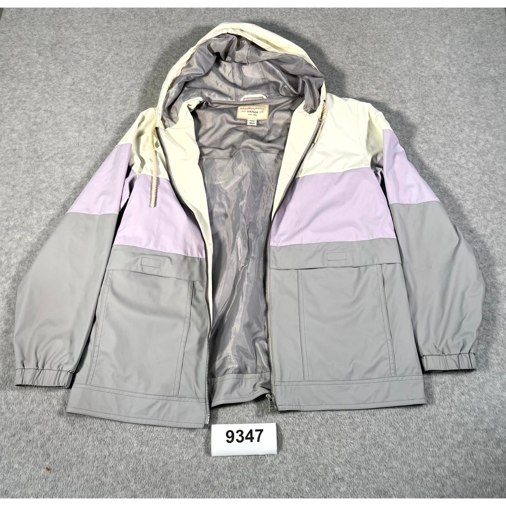 Weatherproof Vintage Windbreaker Jacket Mens Medium Multicolor Colorblock Hooded